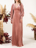 Sheath-Column Floor Length Velvet Bridesmaid Dress